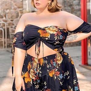 Cute 2 piece short and tube top set